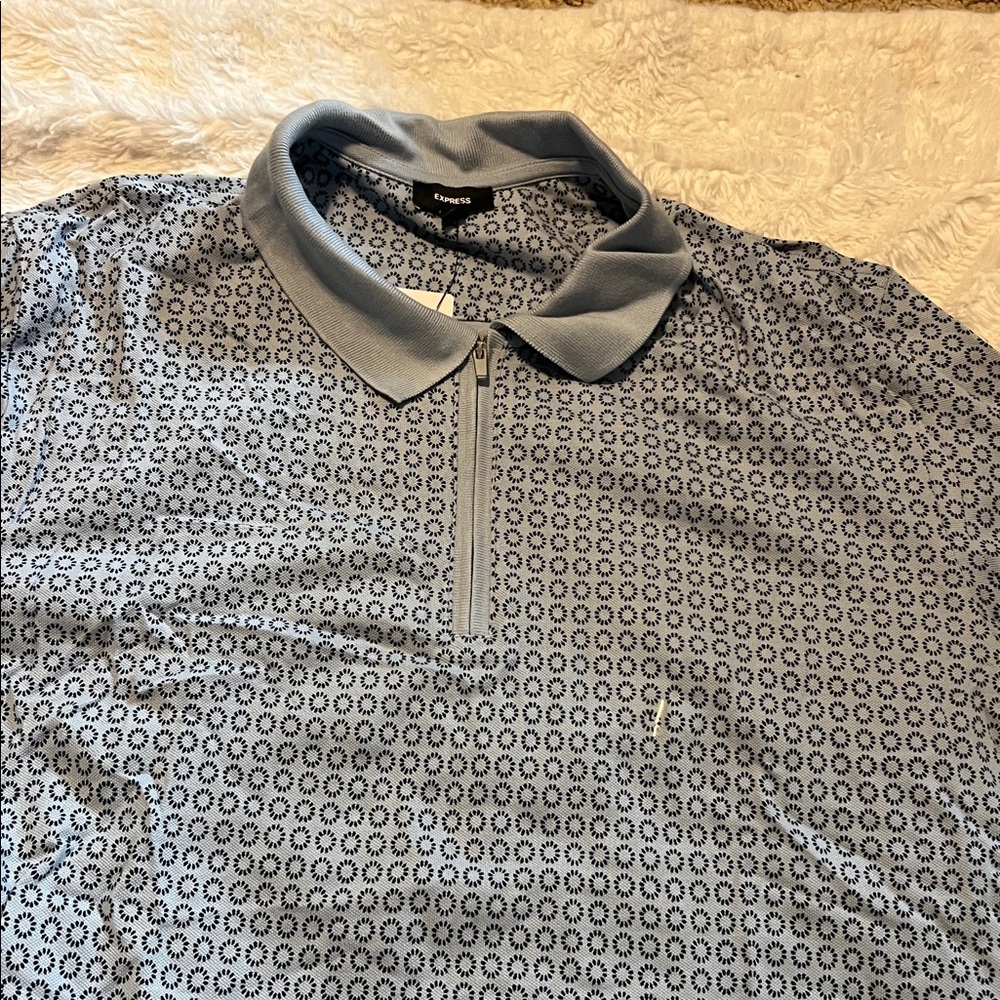 NWOT Express Polo Shirt Blue